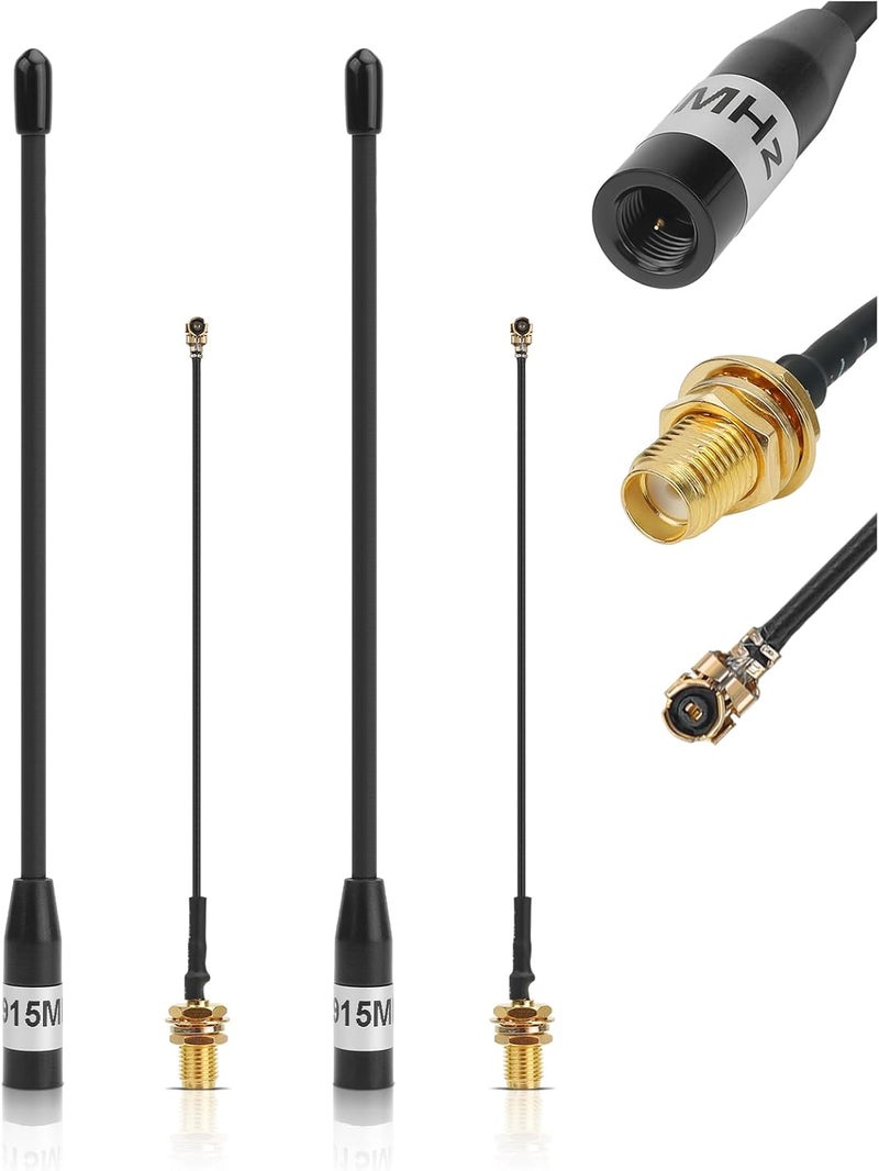MakerHawk 915MHz Antenna 10dBi Gain for Meshtastic LoRa Long Range Soft Whip Antenna, 17cm Omni SMA Male Black (2 Pack) - Image 1